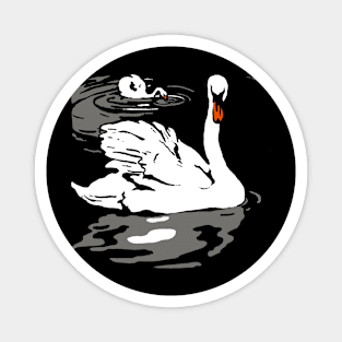 Victorian Swan on Water I Magnet